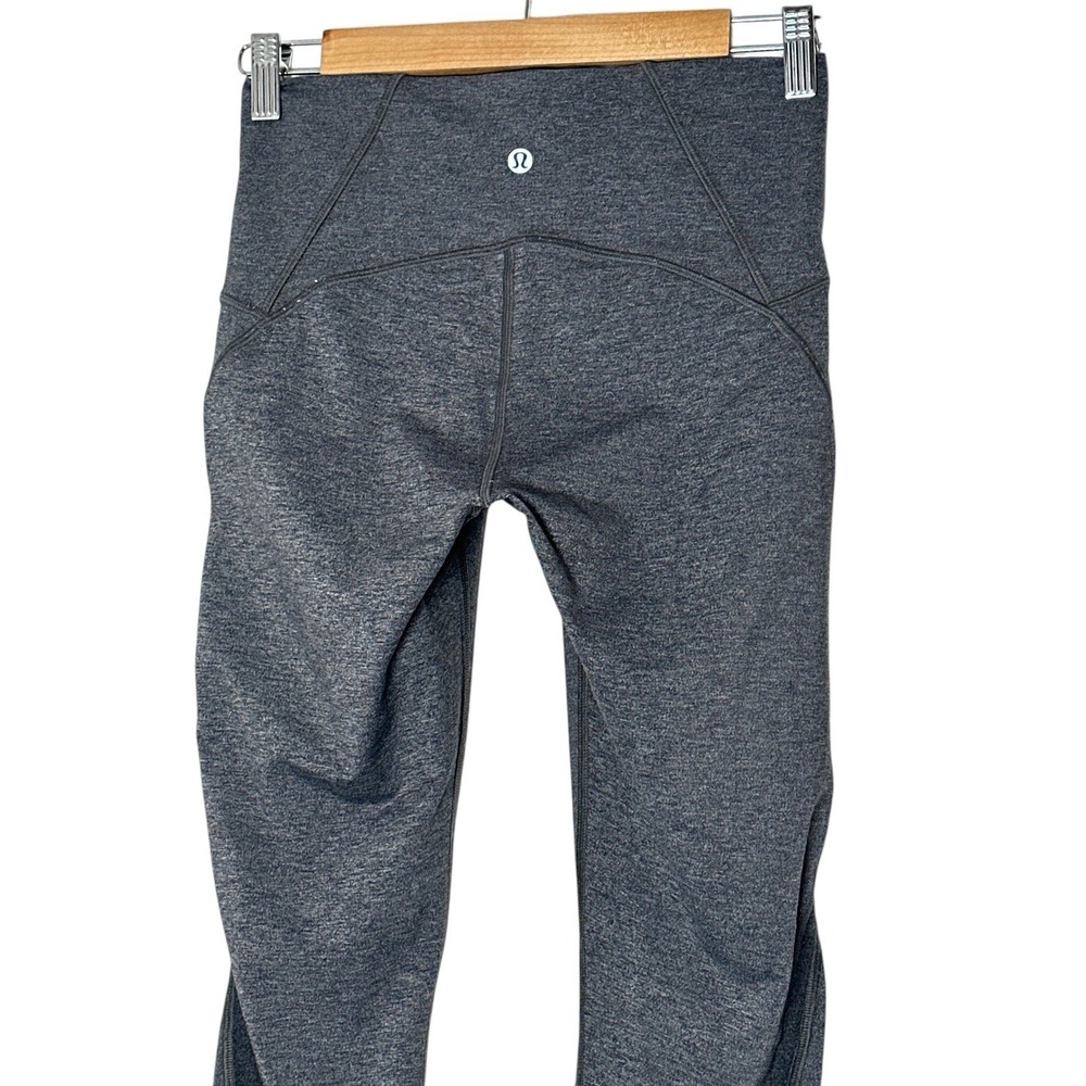 Lululemon Leggings Womens 6 Gray Pull On Gym Fitness Activewear Ankle
